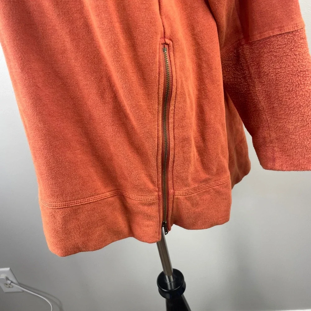 Rachel Hollis Womens Burnt Orange Fleece Side Zip Hoodie Sweatshirt Size M